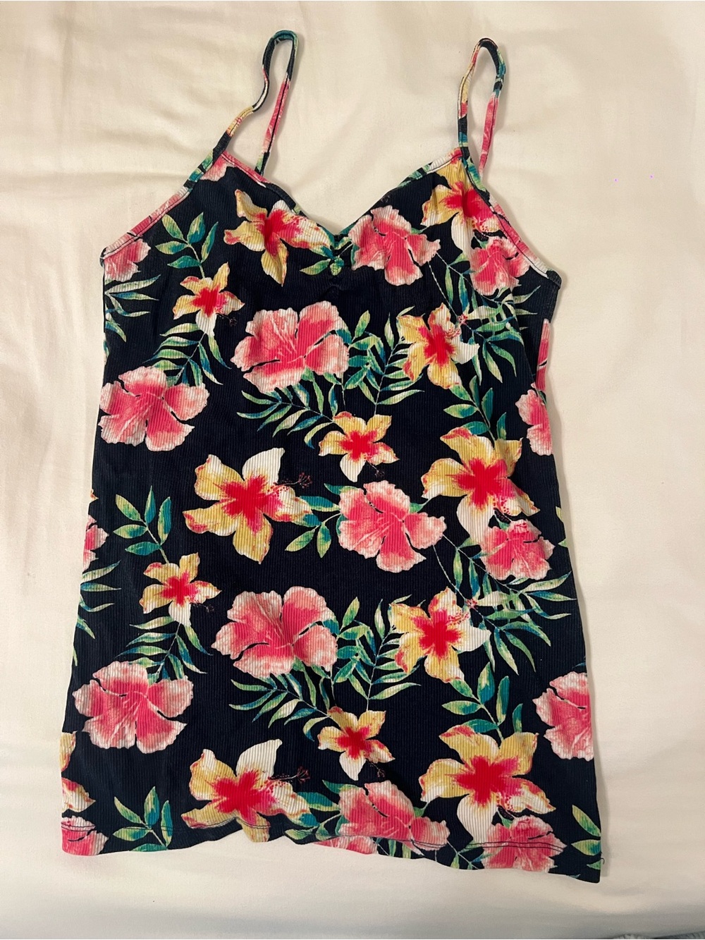 Women’s Navy Tropical Hibiscus Camisole